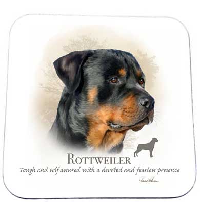 Howard Robinson drink coaster - Rottweiler design