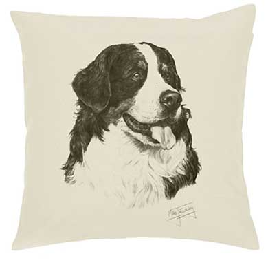 Mike Sibley cushion - Bernese Mountain Dog design