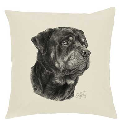 Mike Sibley cushion - Rottweiler design