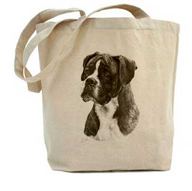 Mike Sibley Oslo canvas tote bag - Boxer design